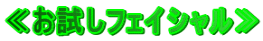 ≪お試しフェイシャル≫